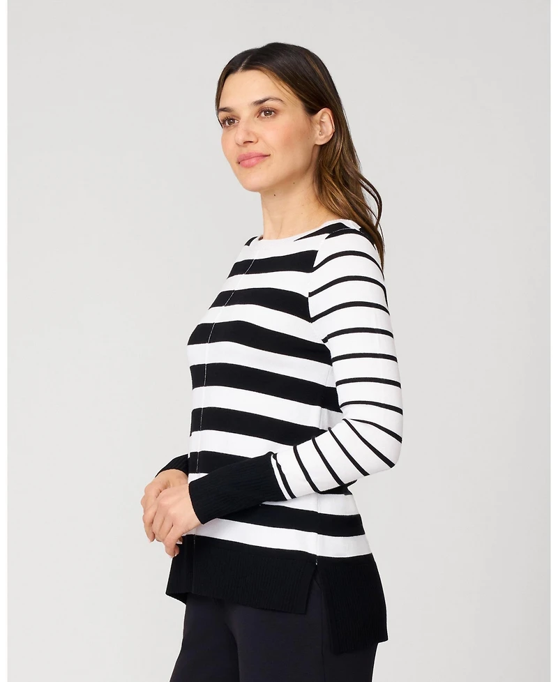 Cable & Gauge Women's Easy Stripe Tunic Sweater