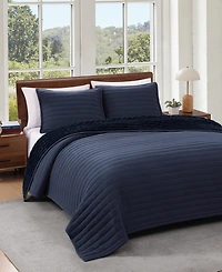 Tommy Hilfiger Classic Comfort Flannel Textured -Pc. Quilt Set