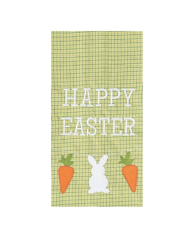 "Happy Easter" Bunny Rabbit w/ Carrots Cotton Kitchen Dishtowel