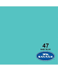 Savage 2 Pack Widetone Seamless Background Paper, 86" wide x 36' Baby Blue, #47 - With Microfiber Cleaning Cloth