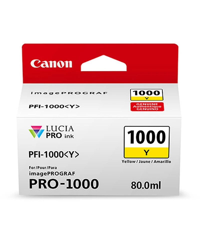 Canon 3 Pack Pfi-1000Y Yellow Lucia Pro ink for imagePROGRAF Pro-1000