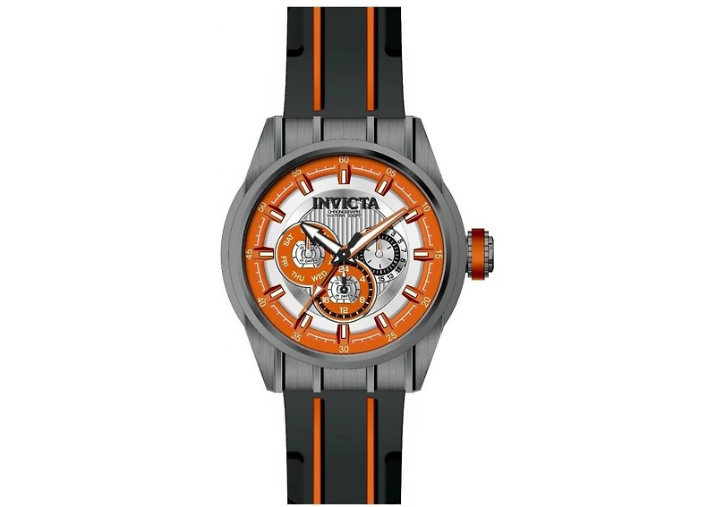 Invicta Men's 49054 Speedway Quartz Chronograph Orange, Silver Dial Watch