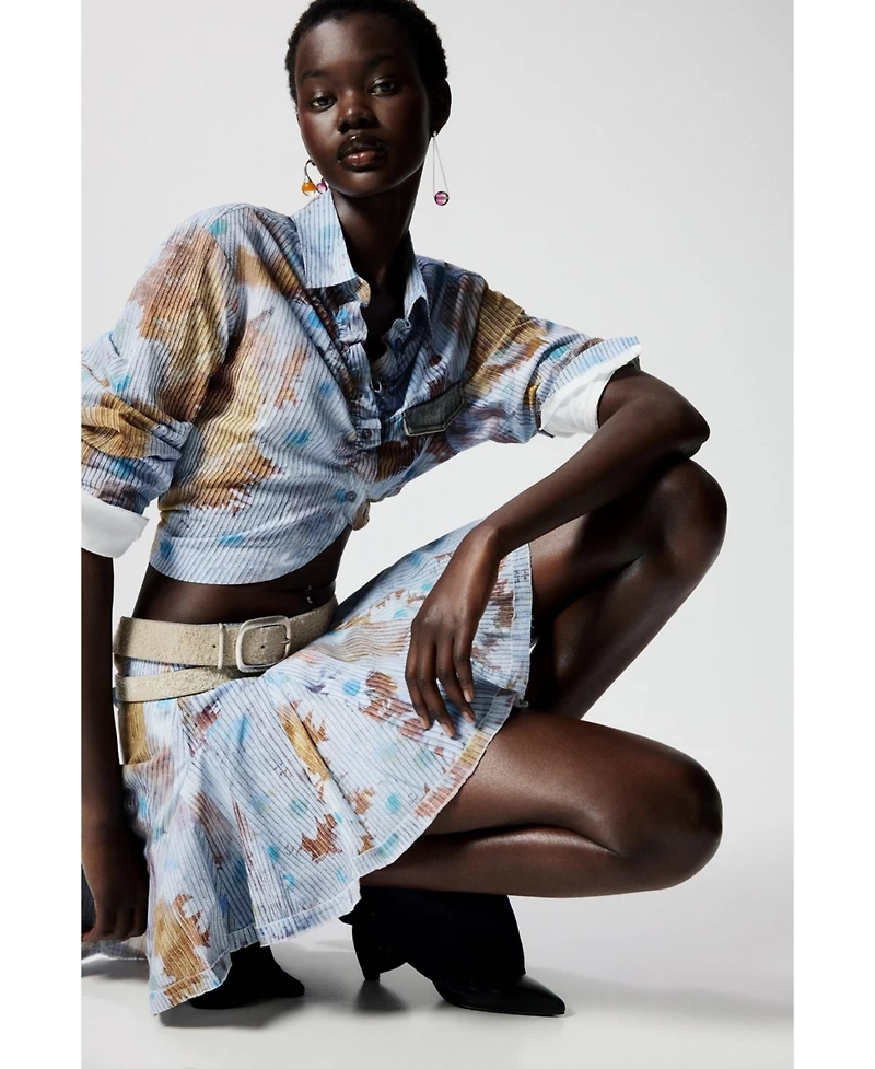 Desigual Women's Striped shirt with flowers