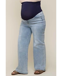Pinkblush Plus Light Blue Wide Leg Jeans