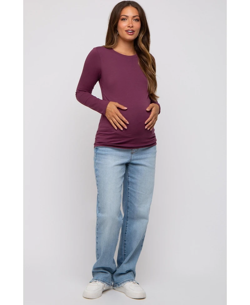 Pinkblush Maternity Plum Long Sleeve Top