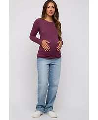 Pinkblush Maternity Plum Long Sleeve Top