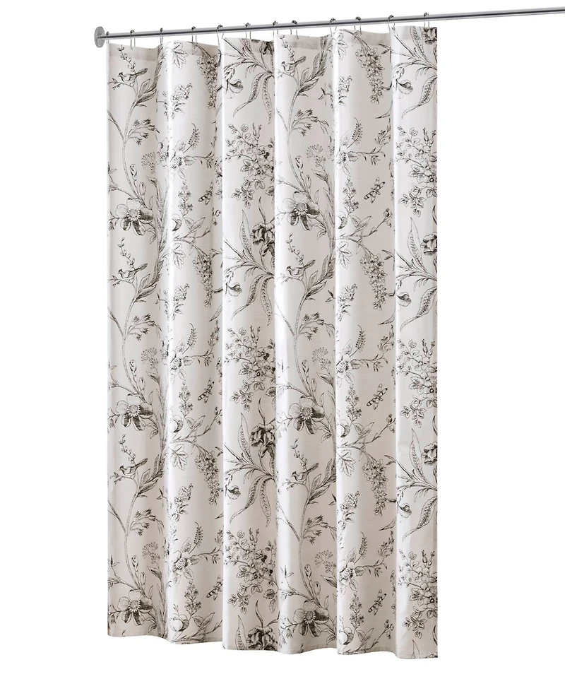 Laura Ashley Branch Toile Vintage Floral Shower Curtain