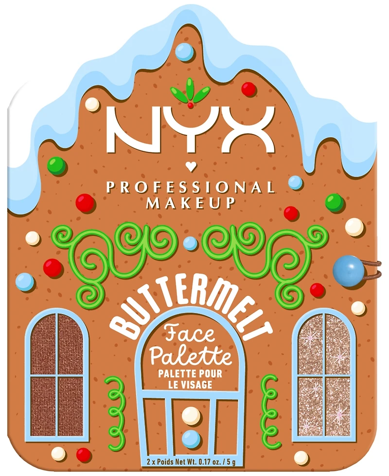 Nyx Professional Makeup Holiday Buttermelt Face Palette, 0.17 oz.