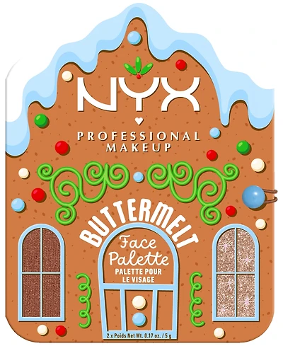 Nyx Professional Makeup Holiday Buttermelt Face Palette, 0.17 oz.