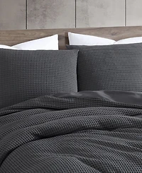 Kenneth Cole New York Solid Waffle 3-Pc. Duvet Cover Set