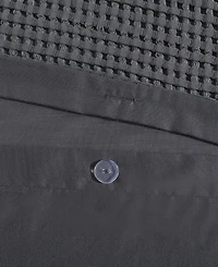 Kenneth Cole New York Solid Waffle 3-Pc. Duvet Cover Set