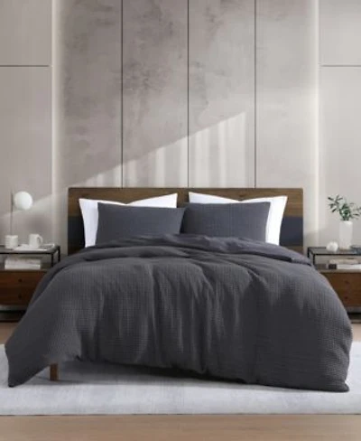 Kenneth Cole New York Solid Waffle Duvet Cover Set