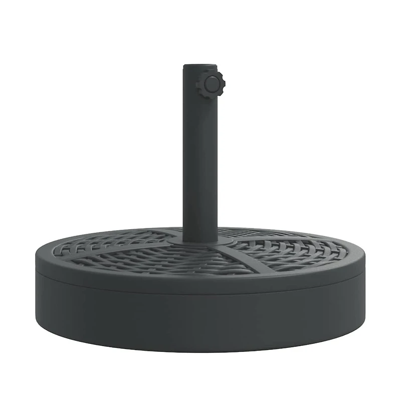 vidaXL Parasol Base Black Pe (Polyethylene), Concrete, Iron 55.1 lbs
