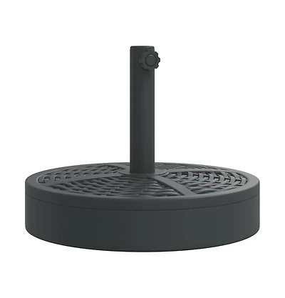vidaXL Parasol Base Black Pe (Polyethylene), Concrete, Iron 55.1 lbs