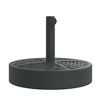 vidaXL Parasol Base Black Pe (Polyethylene), Concrete, Iron 55.1 lbs