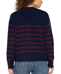 Liverpool Los Angeles Petite Long Sleeve Crew Neck Sweater