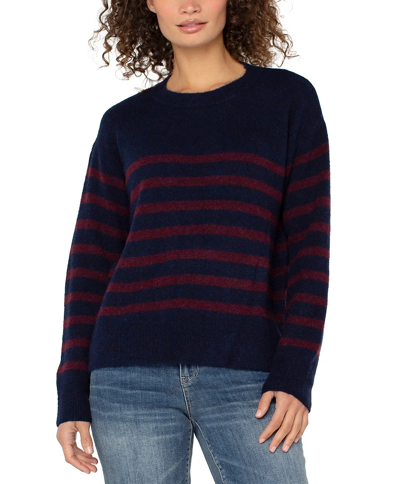 Liverpool Los Angeles Long Sleeve Crew Neck Dropped Shoulder Sweater