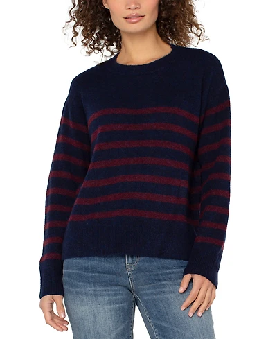 Liverpool Los Angeles Long Sleeve Crew Neck Dropped Shoulder Sweater