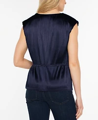 Liverpool Los Angeles Women's V-Neck Peplum Top