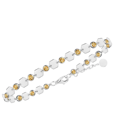 Macy's Citrine Luna Bracelet (2 ct. t.w.) in Sterling Silver