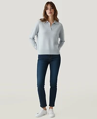 Naadam Women's Long Sleeves Lightweight Polo Sweater
