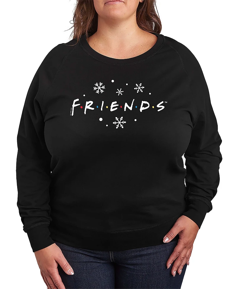 Hybrid Apparel Friends Christmas Logo Women's French Terry Long Sleeve Shirt