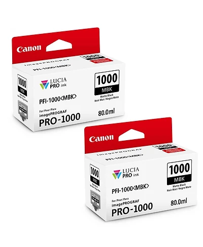 Canon 2 pack Pfi-1000 Mbk Matte Black Lucia Pro ink for imagePROGRAF Pro-1000