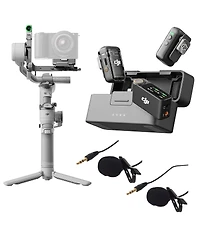 Dji Mic 2 with Lavalier Microphone and Rs 4 Mini Stabilizer