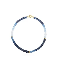 The Lovery Blue Sapphire Ombre Bead Bracelet 14K Gold