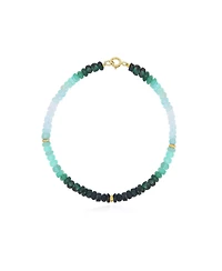 The Lovery Emerald Ombre Bead Bracelet 14K Gold
