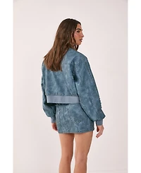 Nasty Gal Women's Leather Studded Bomber Jacket