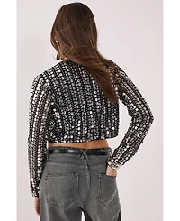 Nasty Gal Women's Beaded Long Sleeve Jacket