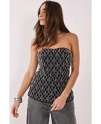 Nasty Gal Droplet Embellished Longline Bustier Top