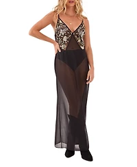 Nasty Gal Sheer Strappy Maxi Dress