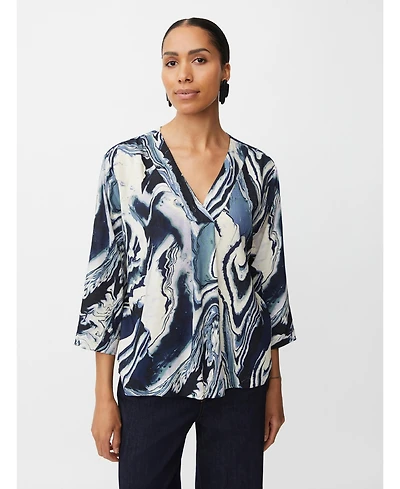Masai Copenhagen MaDaciana 3/4 Sleeve V-Neck Blouse
