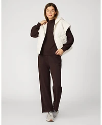 Cable & Gauge Women's Mockneck Modal Top Wide Leg Pant