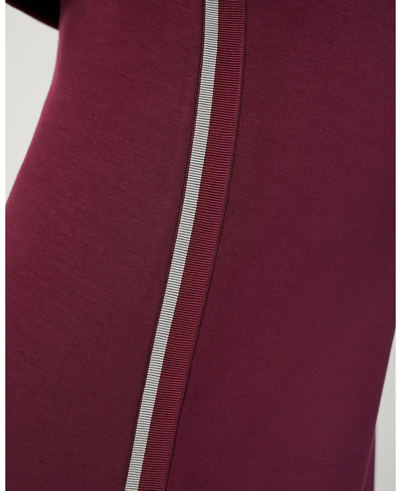 Cable & Gauge Women's Half Zip Pullover Wide Leg Pant