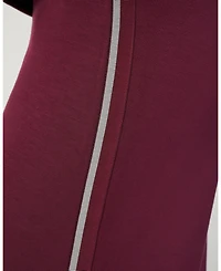 Cable & Gauge Women's Half Zip Pullover Wide Leg Pant