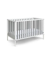Forest'nSky White and Gray 3-in-1 Island Convertible Crib with Adjustable Mattress Support