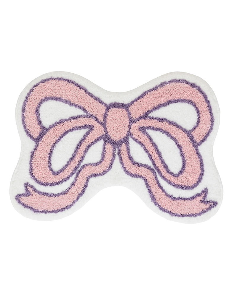 Vcny Home Bow Shaped Tufted Bath Rug, 18" x 27"