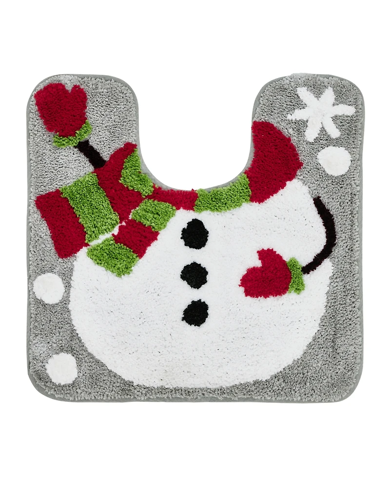 Vcny Home Snowman Holiday Bath Rug Set, 2 Count