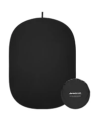 Westcott 5x6.5' Collapsible 2-In-1 Backdrop, Black & White