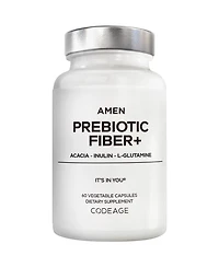 Codeage Amen Prebiotic Fiber Supplement - Acacia & Chicory Inulin Fiber, L-Glutamine - Digestive Support - , Non-gmo