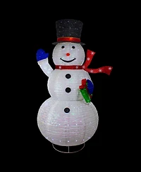 Northlight 71" Led Lighted Iridescent Twinkling Snowman Outdoor Christmas Decoration