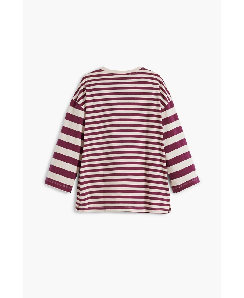 Desigual Girls Girls's Striped butterfly T-shirt with beads