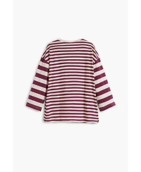 Desigual Girls Girls's Striped butterfly T-shirt with beads