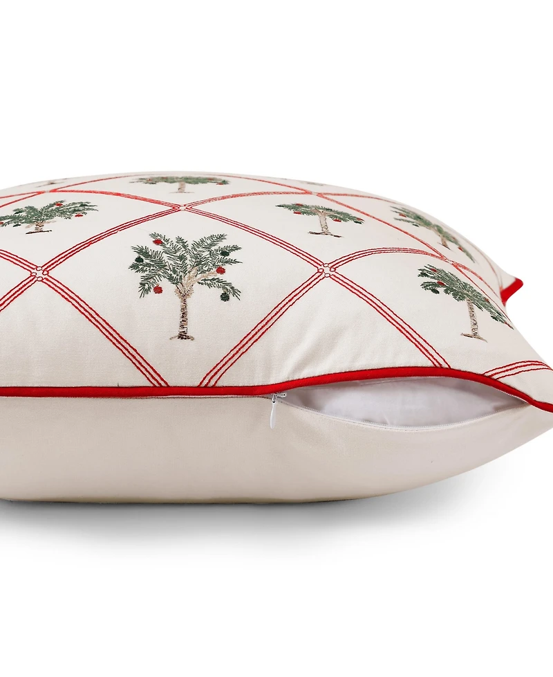 Tommy Bahama Palm Tree Trellis Decorative Pillow, 20" X 20"