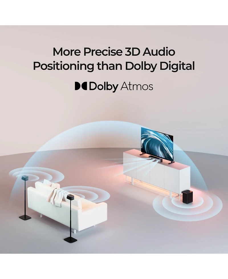 Ultimea Poseidon M4T 5.1 Dolby Atmos Sound Bar for Tv, Wireless Subwoofer, Surround Adjustable, 450W