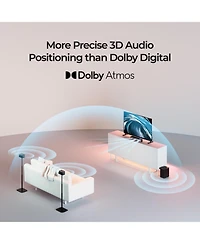 Ultimea Poseidon M4T 5.1 Dolby Atmos Sound Bar for Tv, Wireless Subwoofer, Surround Adjustable, 450W