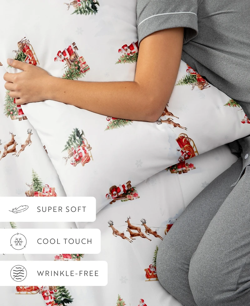 ienjoy Home Holiday Pattern 3-Pc. Sheet Set, Twin